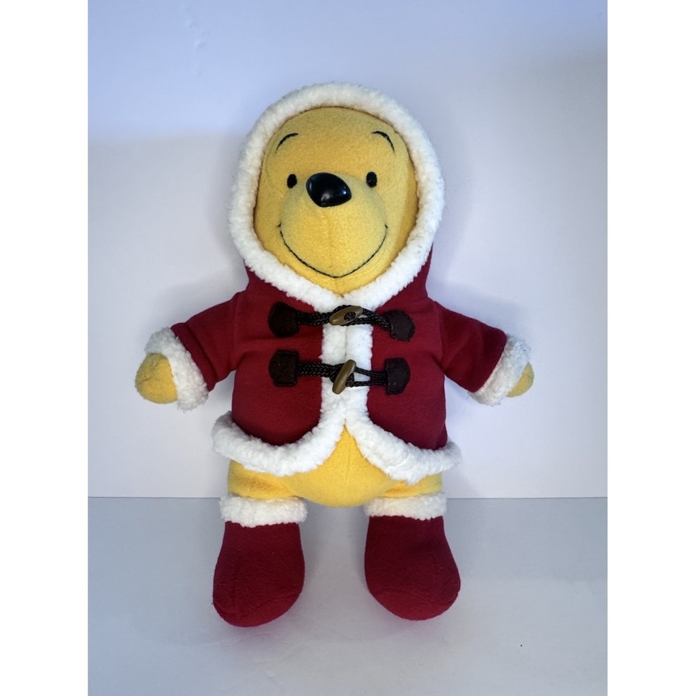 Disneys Winnie The Pooh Stuffed Animal Plush Red Coat W Hat &‎ Boots 2001 Sega